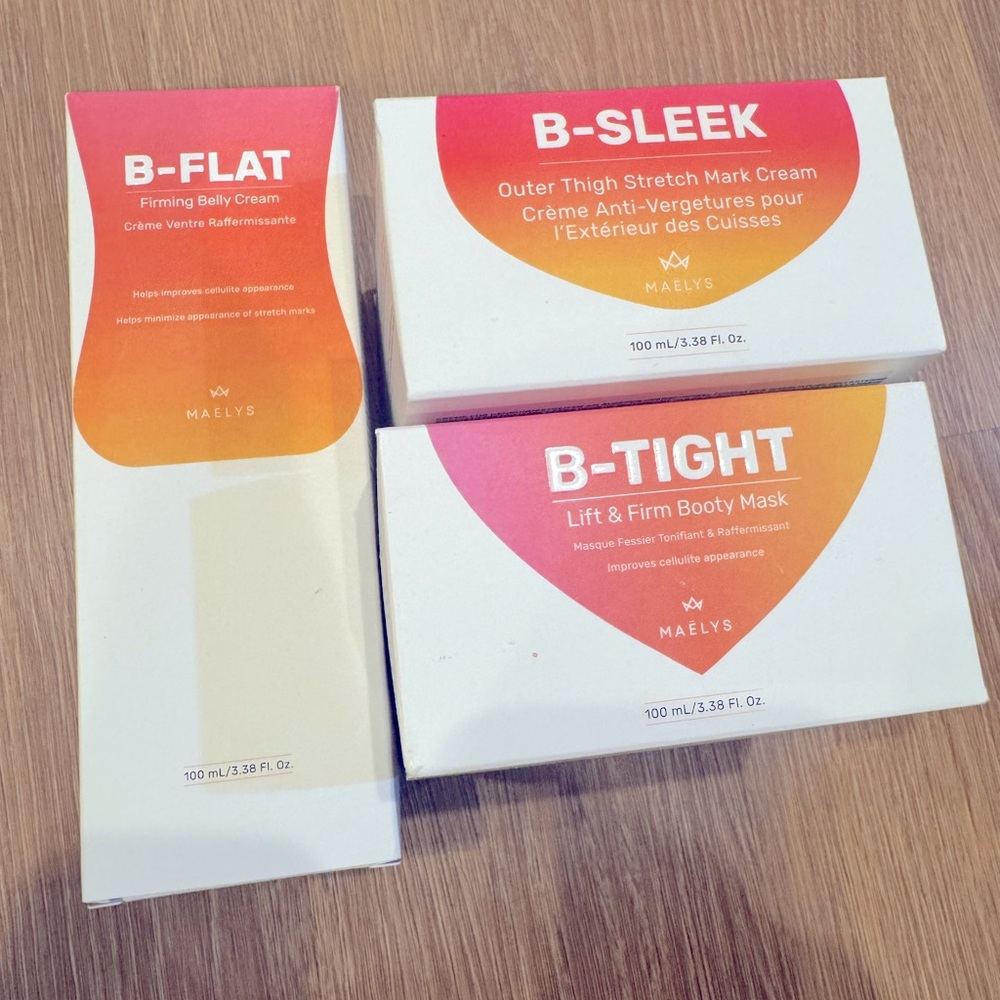 New in Box Maelys Bundle of 3 Creams: B-Sleek, B-Tight, B-Flat